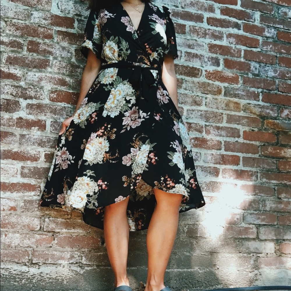 Floral Wrap Dress